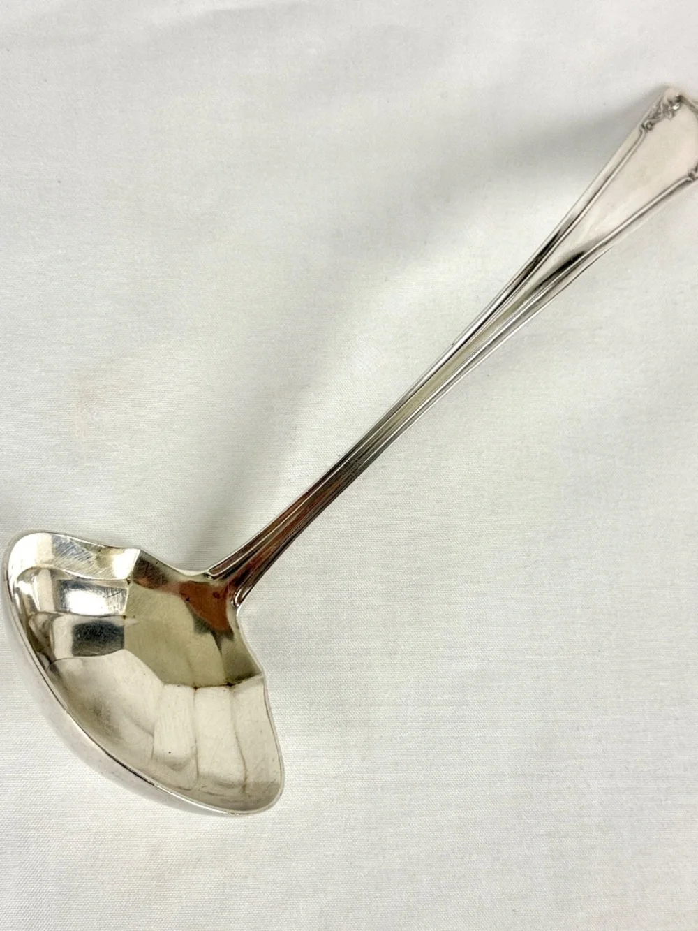 Vintage 1915 Lafayette Alvin Silverplate Gravy Ladle 7 1/8in Long Unique Bowl
